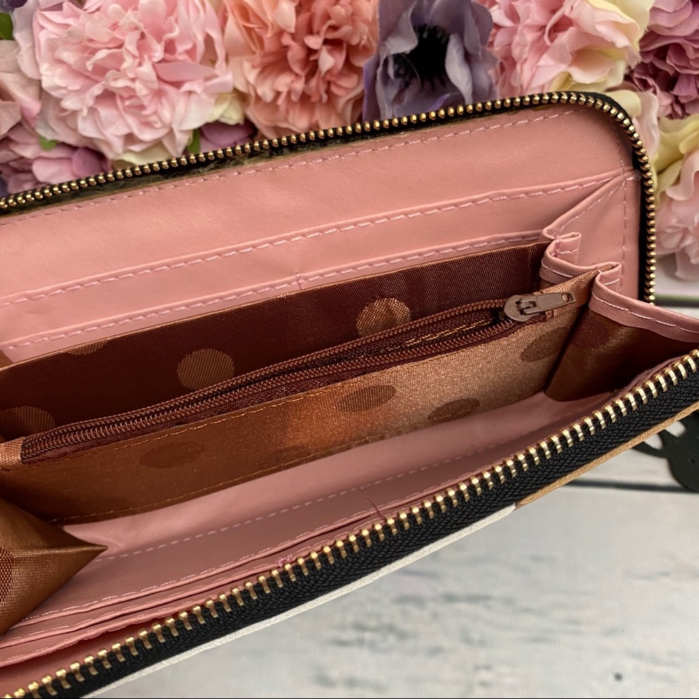 Vegan Leather Geometric Clutch Wallet Checkbook - Picture 11 of 12